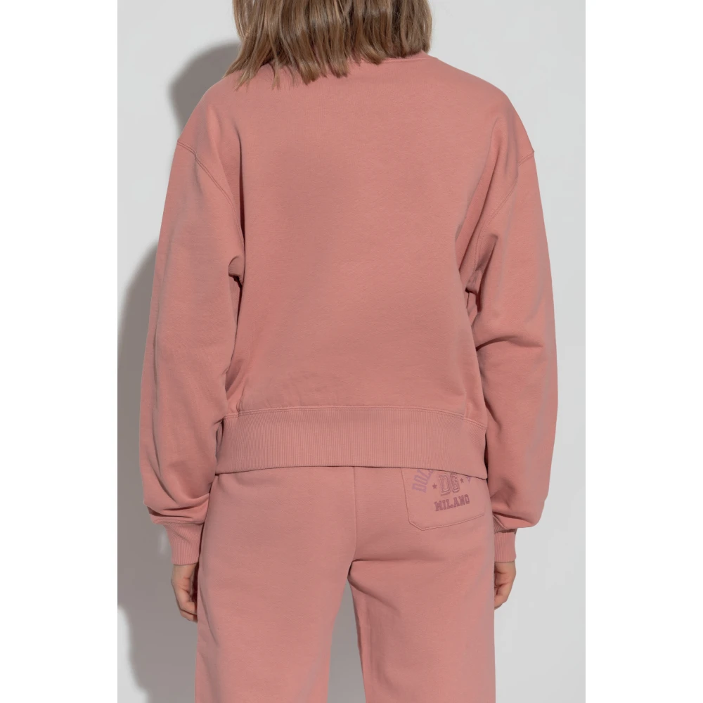 Dolce & Gabbana Sweatshirt met Logo Pink Dames