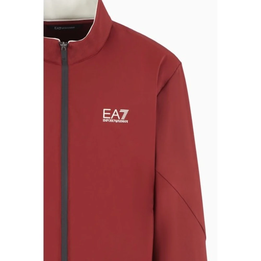 Emporio Armani EA7 Heren Syrah Sweatshirt Aw24 Red Heren