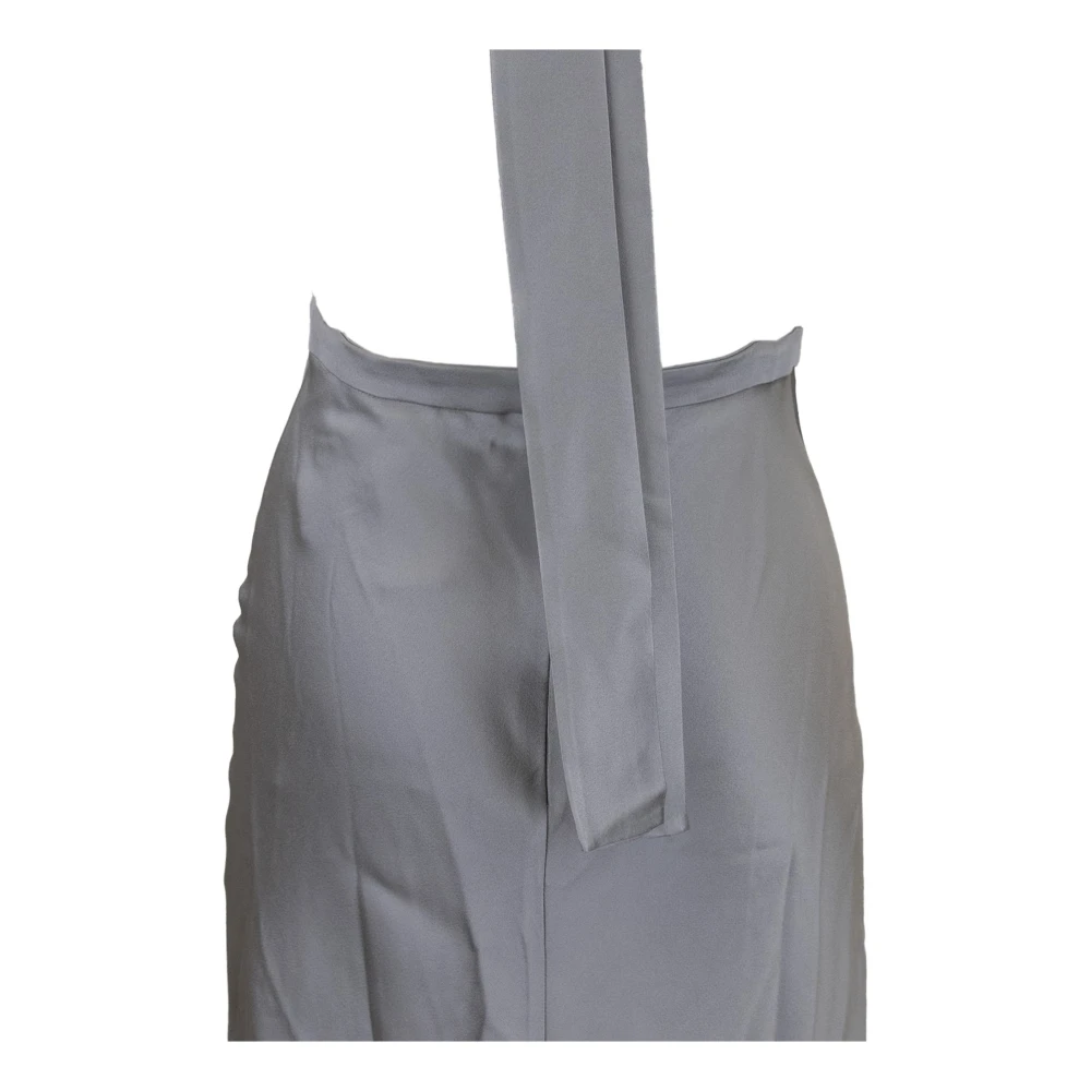 Elisabetta Franchi Gouden Hardware Asymmetrische Rits Jurk Gray Dames