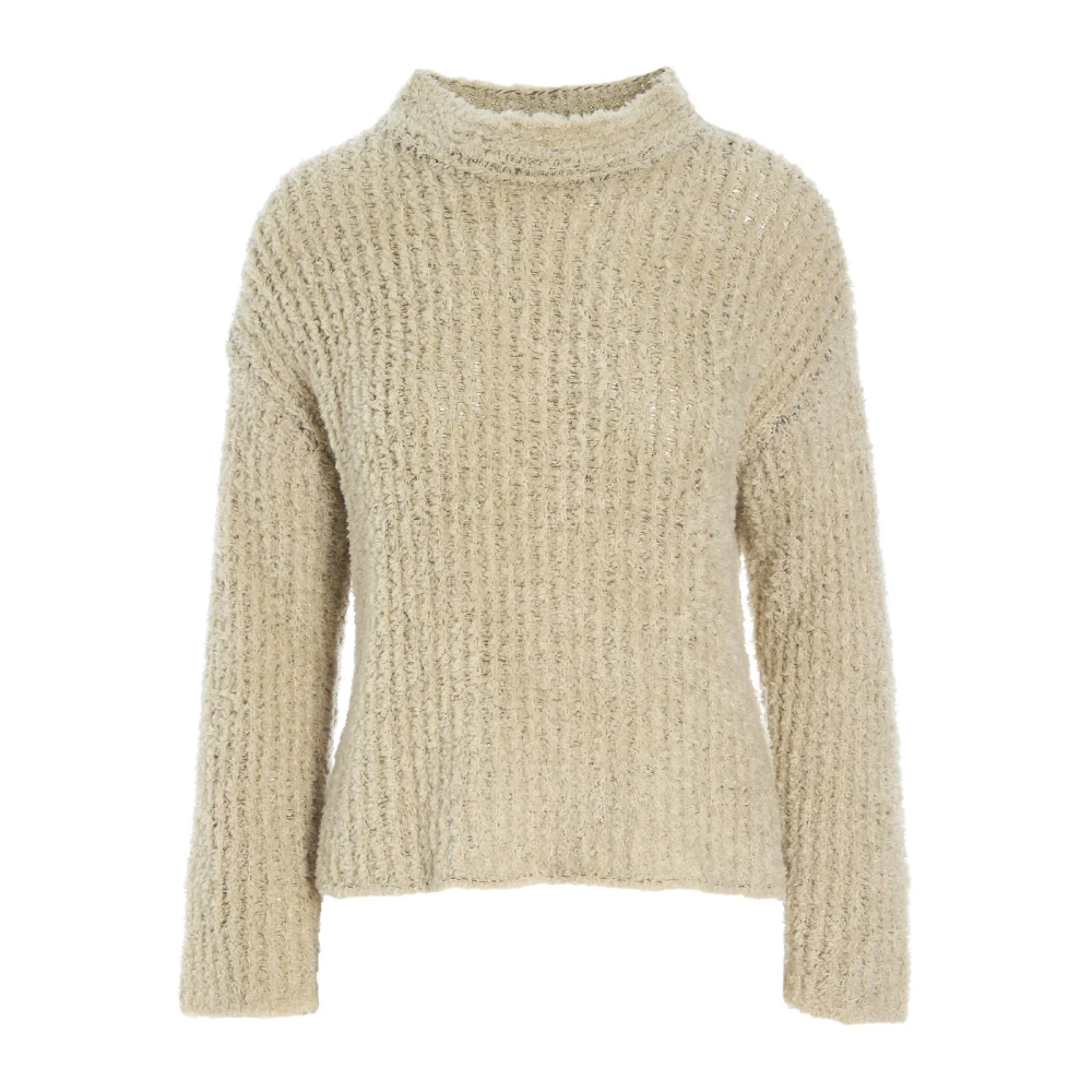 Bitte Kai Rand Zachte Gebreide Coltrui Blouse Ice Coffee Beige Dames