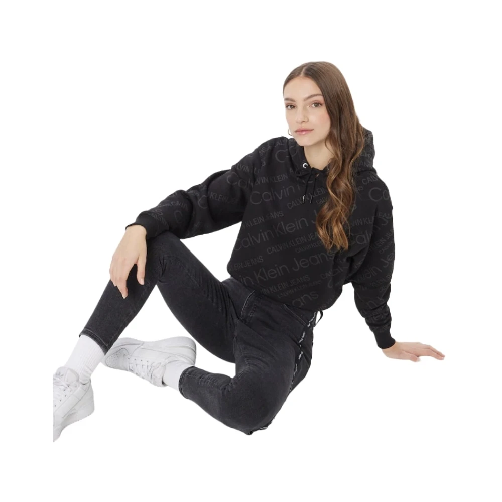 Calvin Klein Jeans Hoodie Black Dames