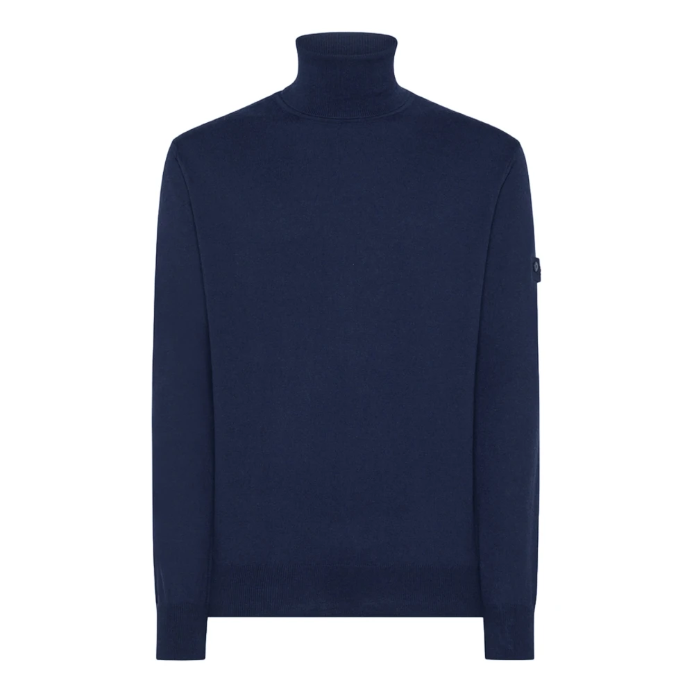 Peuterey Blauwe Gebreide Trui Blue Heren