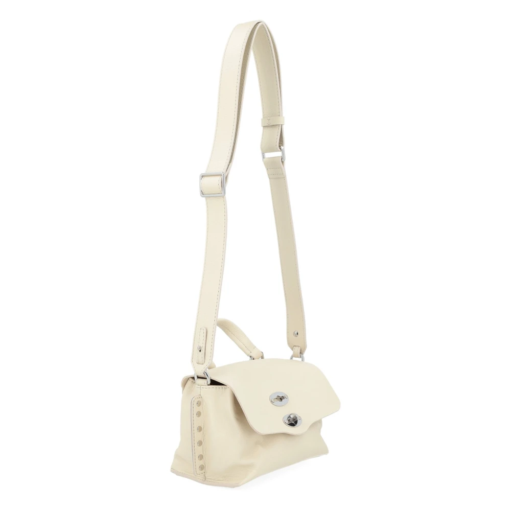 Zanellato Witte Postina Saeta Crossbody Tas White Dames