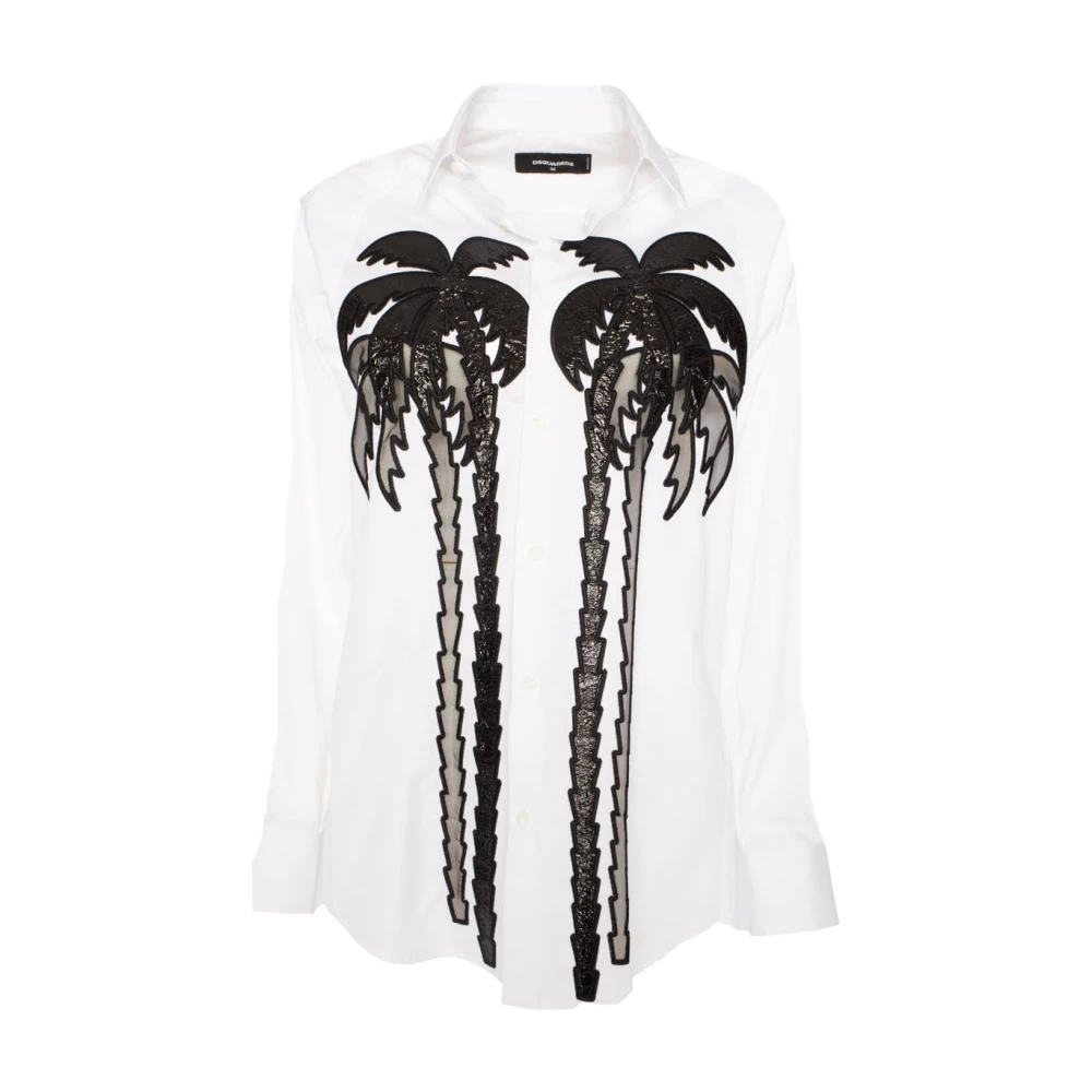 Dsquared2 Donna Bianco Camicia Elegante