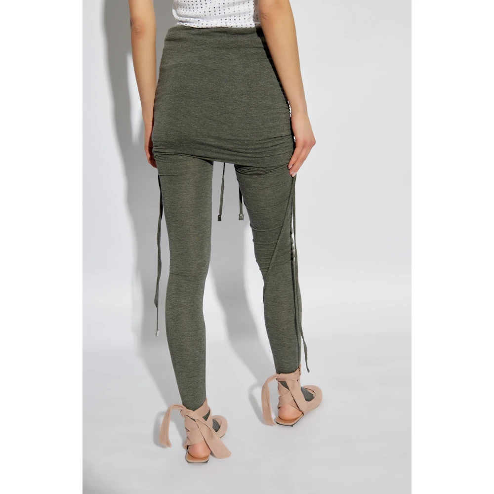 The Attico Leggings met een vouw Gray Dames
