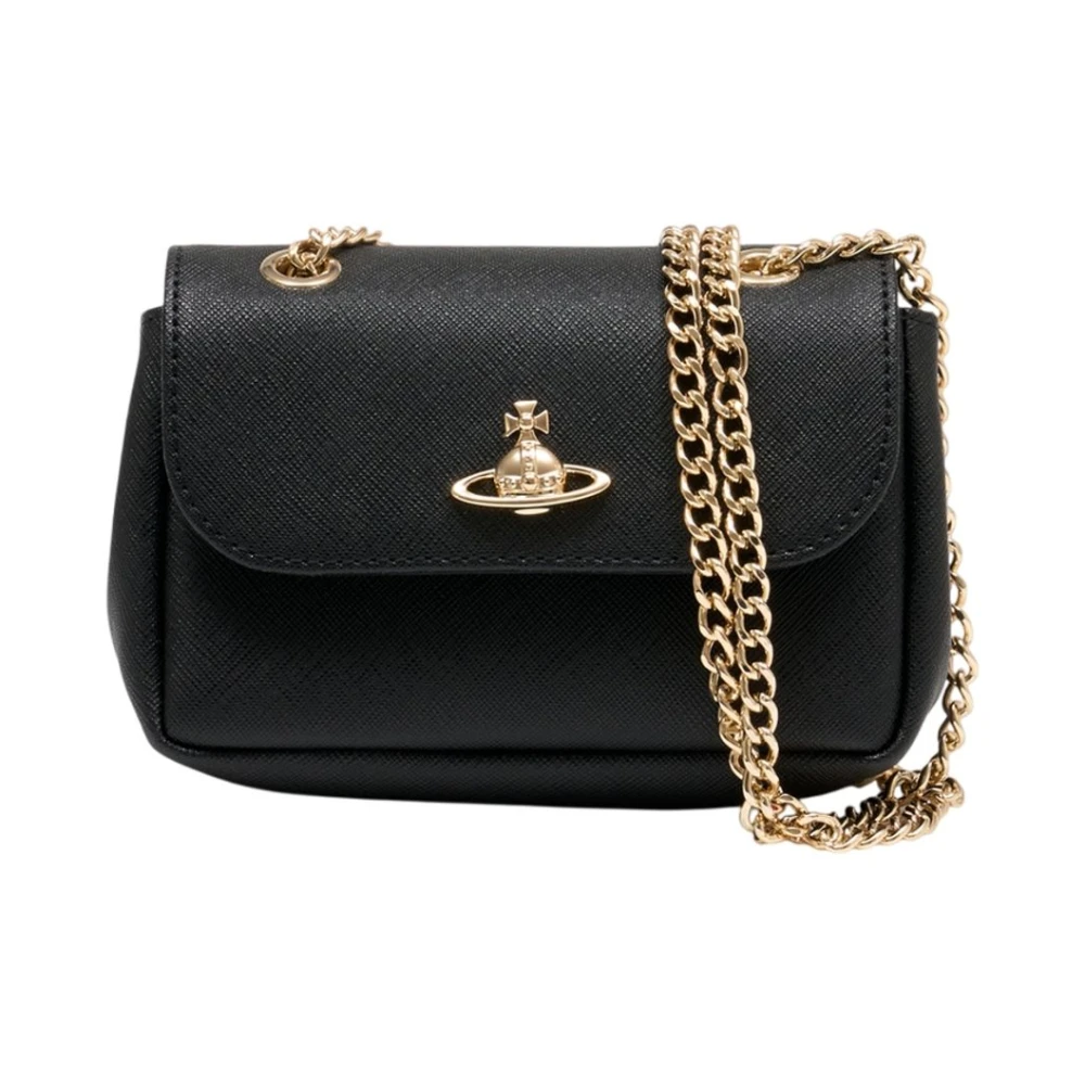 Vivienne Westwood Women's Black Shoulder Bags, One Size, Small Purse With Chain