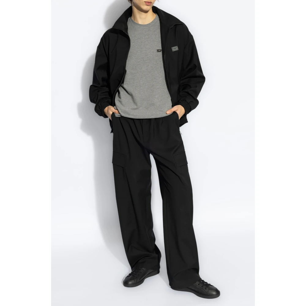 Dolce & Gabbana T-shirt met logo applicatie Gray Heren