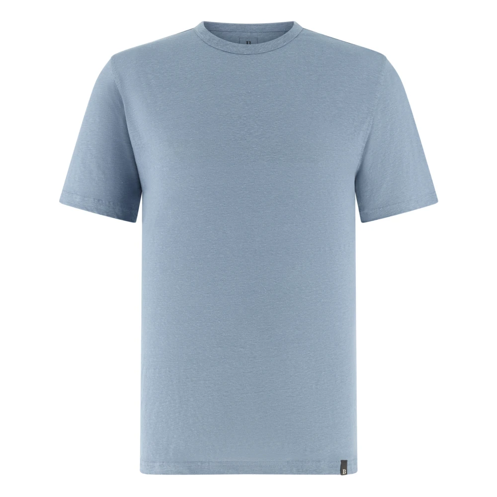 Boggi Milano Herr Blå Toppar Xl, Linne, T-Shirt I Stretchlinnetrikå