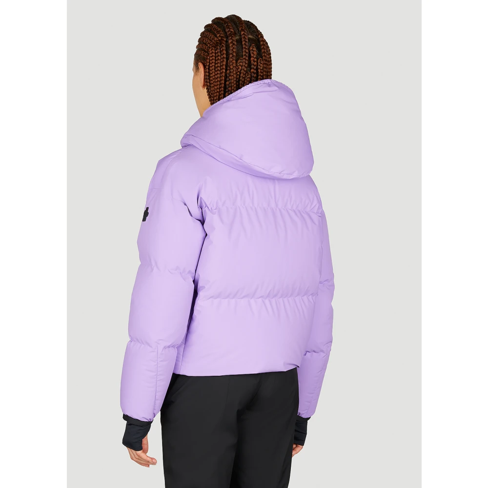 Moncler Matte Finish Short Down Jacket Purple Dames