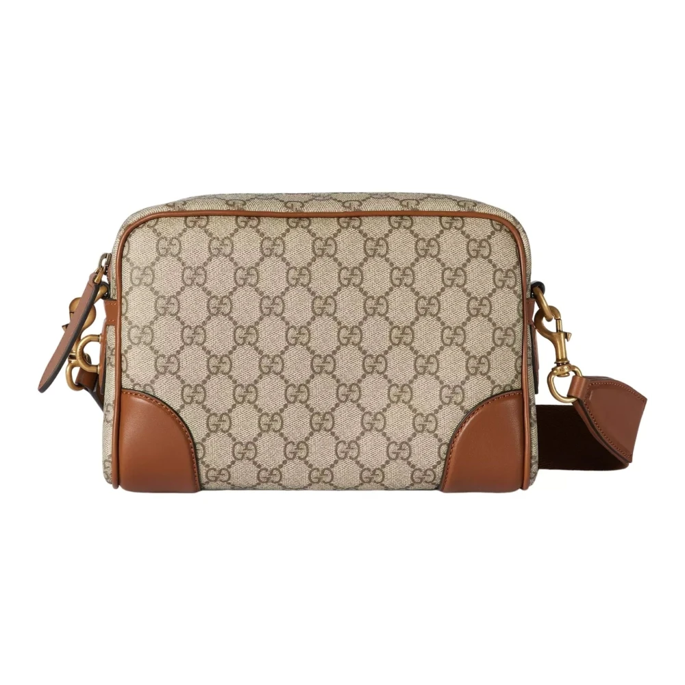 Gucci Unisex Beige Cross Body Bags, One Size, Gg Emblem Small Shoulder Bag