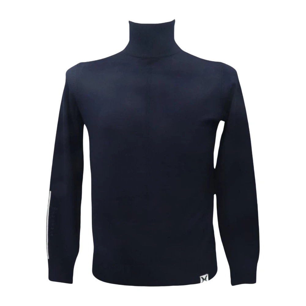 John Richmond Stijlvolle Dolcevita Sweater voor Mannen Blue Heren