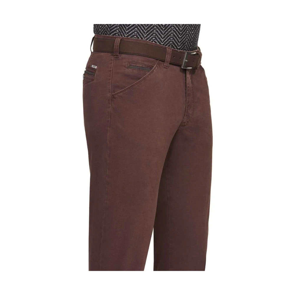 Meyer Zachte Stof Op Maat Gemaakte Broek Red Heren