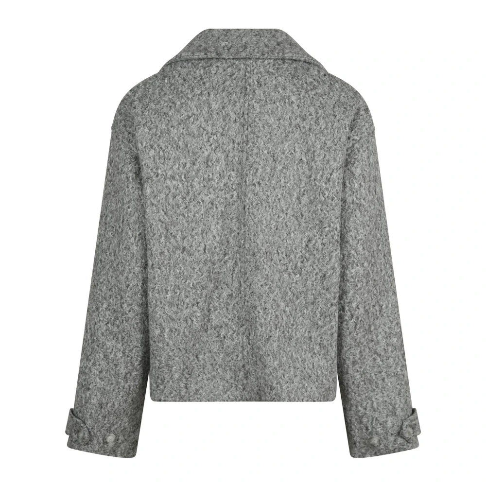 NEO NOIR Zachte Grijze Melange Jas Gray Dames