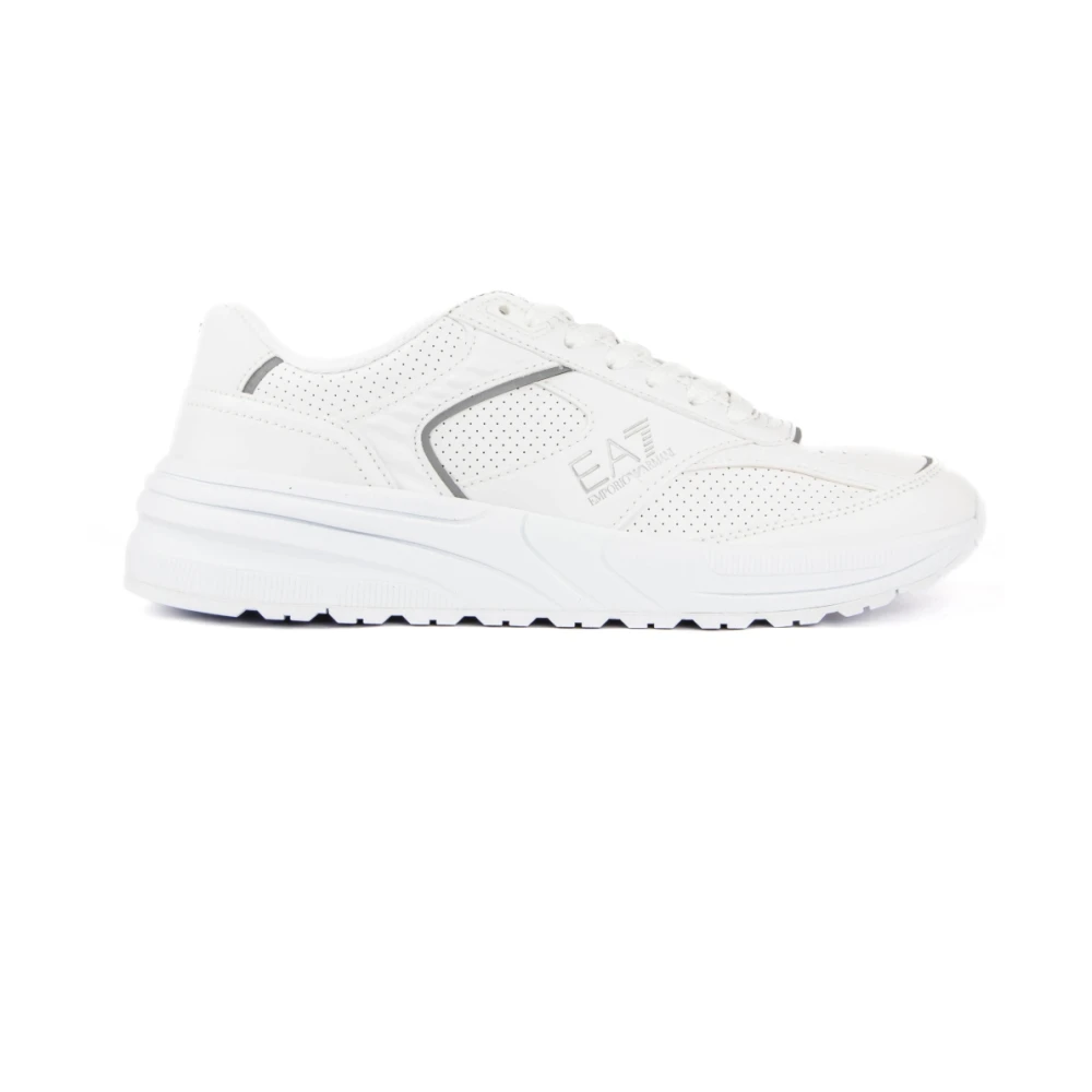 Emporio Armani Ea7 Mannelijk Wit Schoenen Heren, 43 Eu, Leer, Sneakers