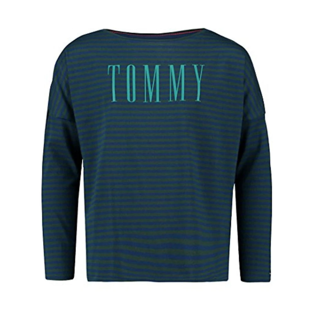Tommy Hilfiger Girls Green Kids Short Sleeve T-Shirts, 12 Y, Striped Long Sleeve T-Shirt For