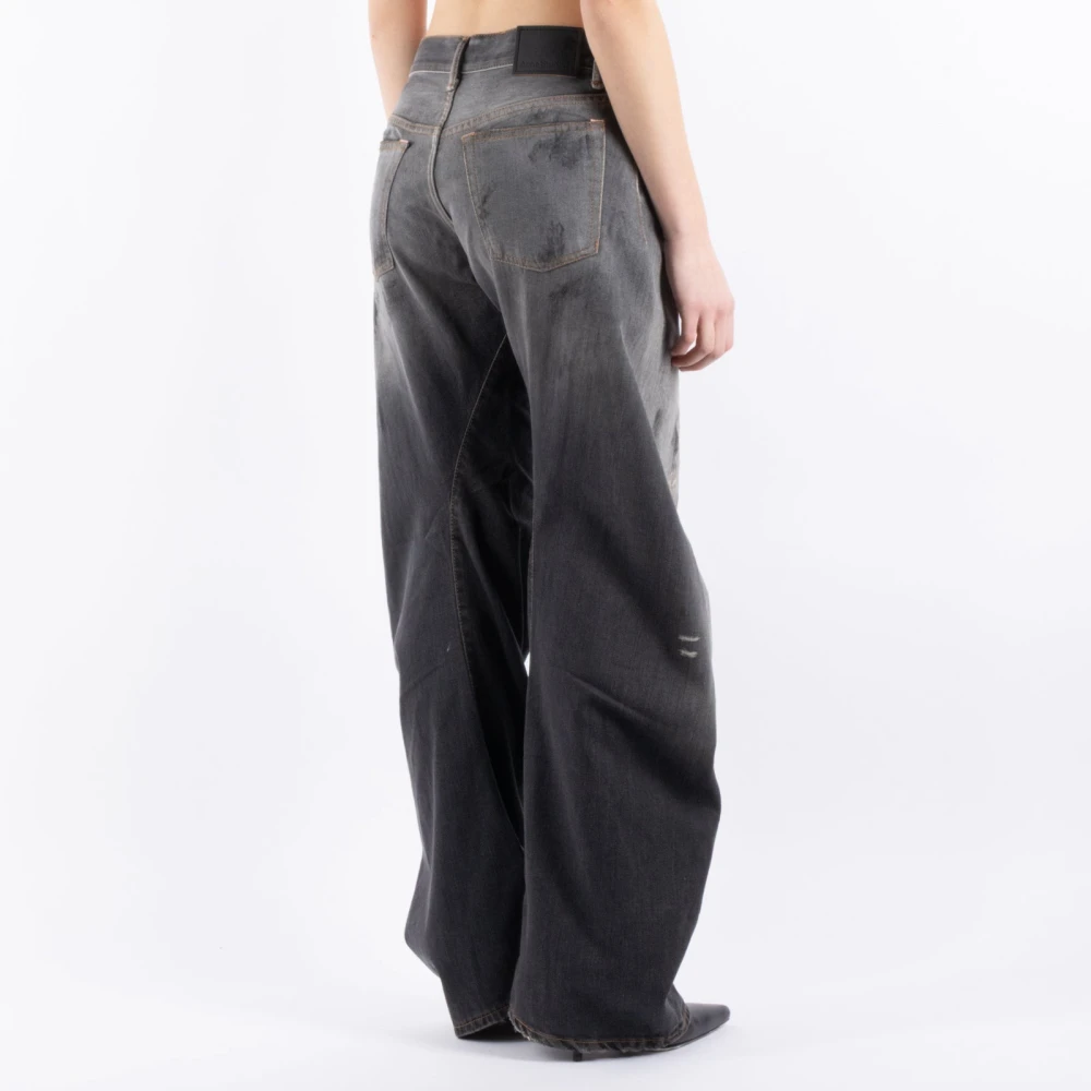 Acne Studios Zwarte Katoenen Jeans A00515 Black Dames