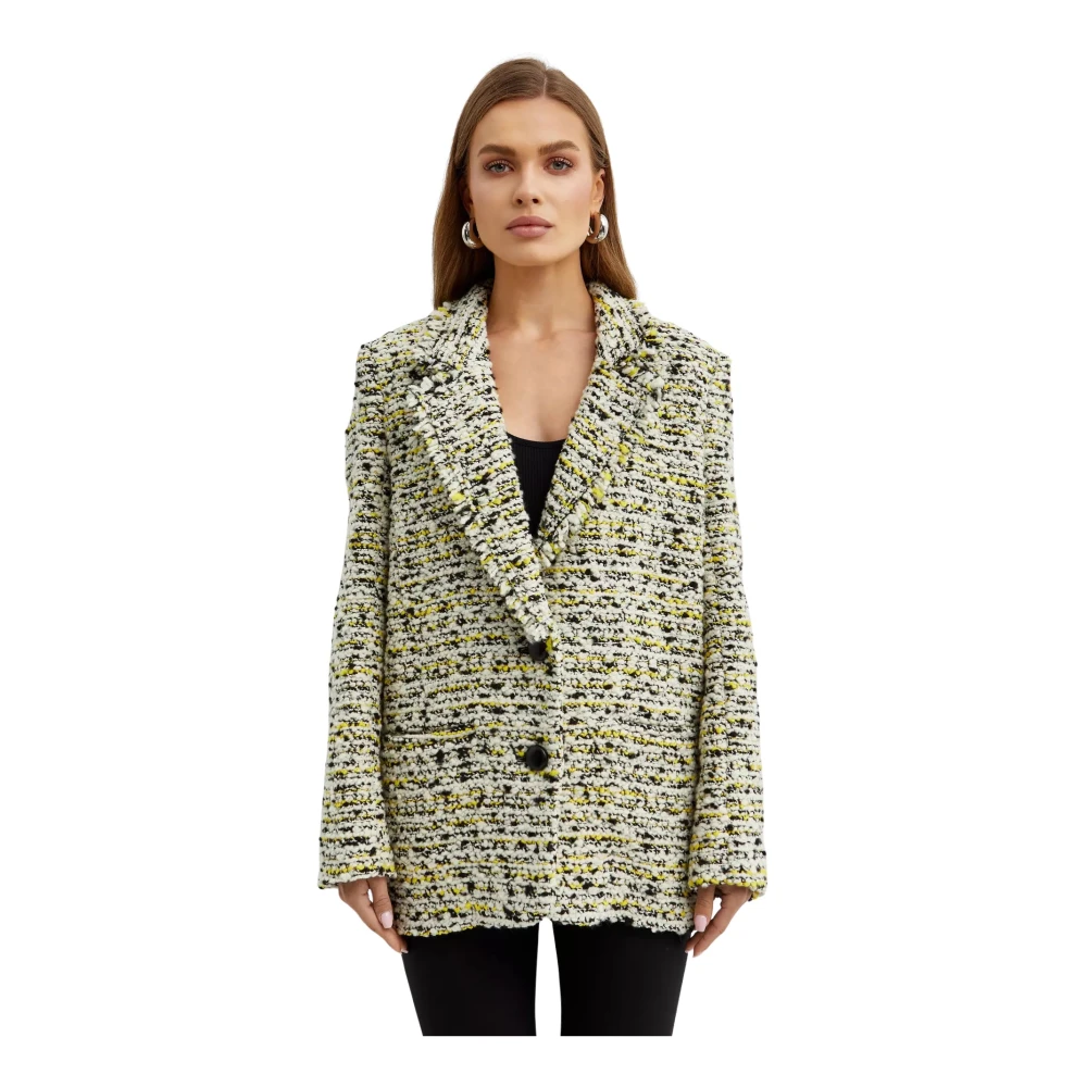 Isabel marant Ecru Tweed Jas Etienne Multicolor Dames