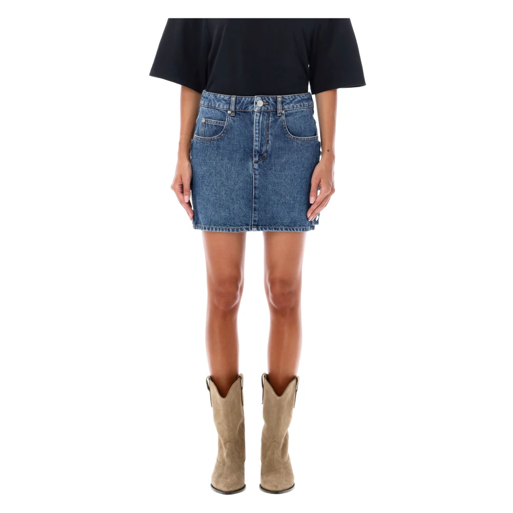 Isabel Marant Étoile Blauwe Denim Mini Rok Blue Dames