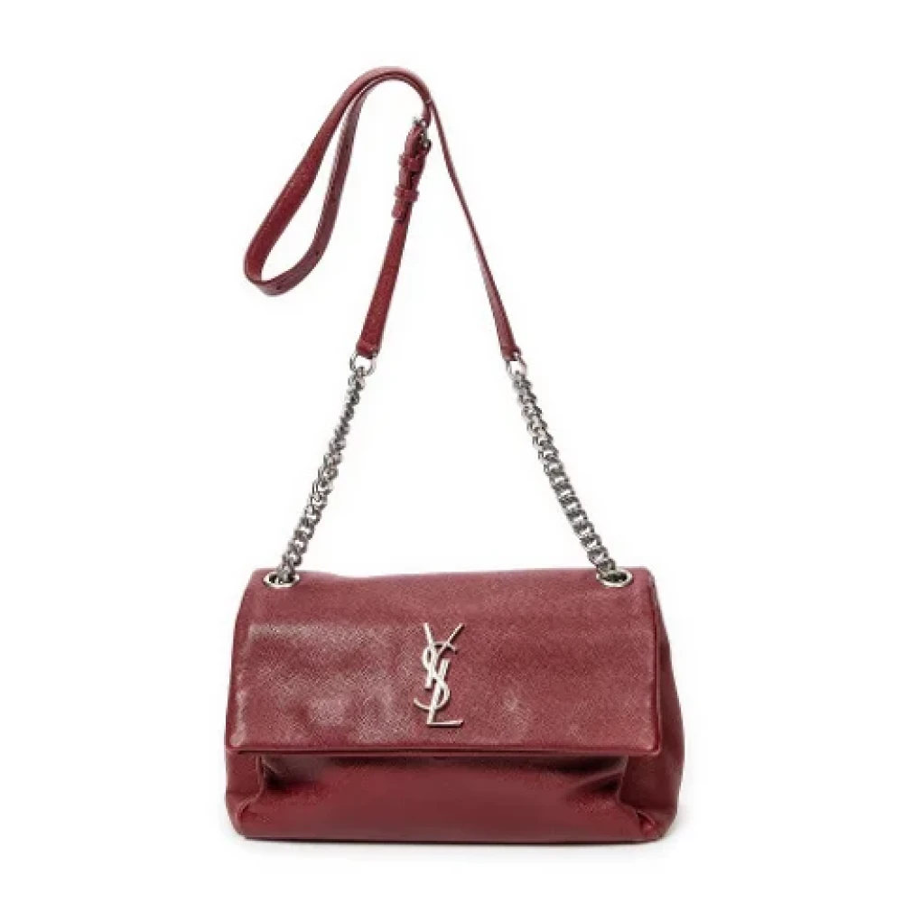 Yves Saint Laurent Vintage Pre-owned Leather shoulder-bags Red Dames