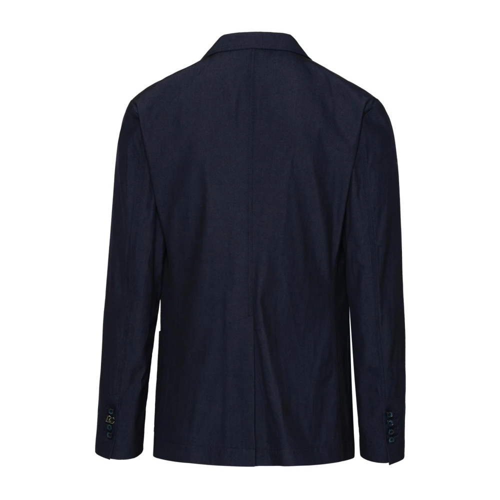 Dolce & Gabbana Marineblauwe Portofino Blazer van Wolmix Blue Heren