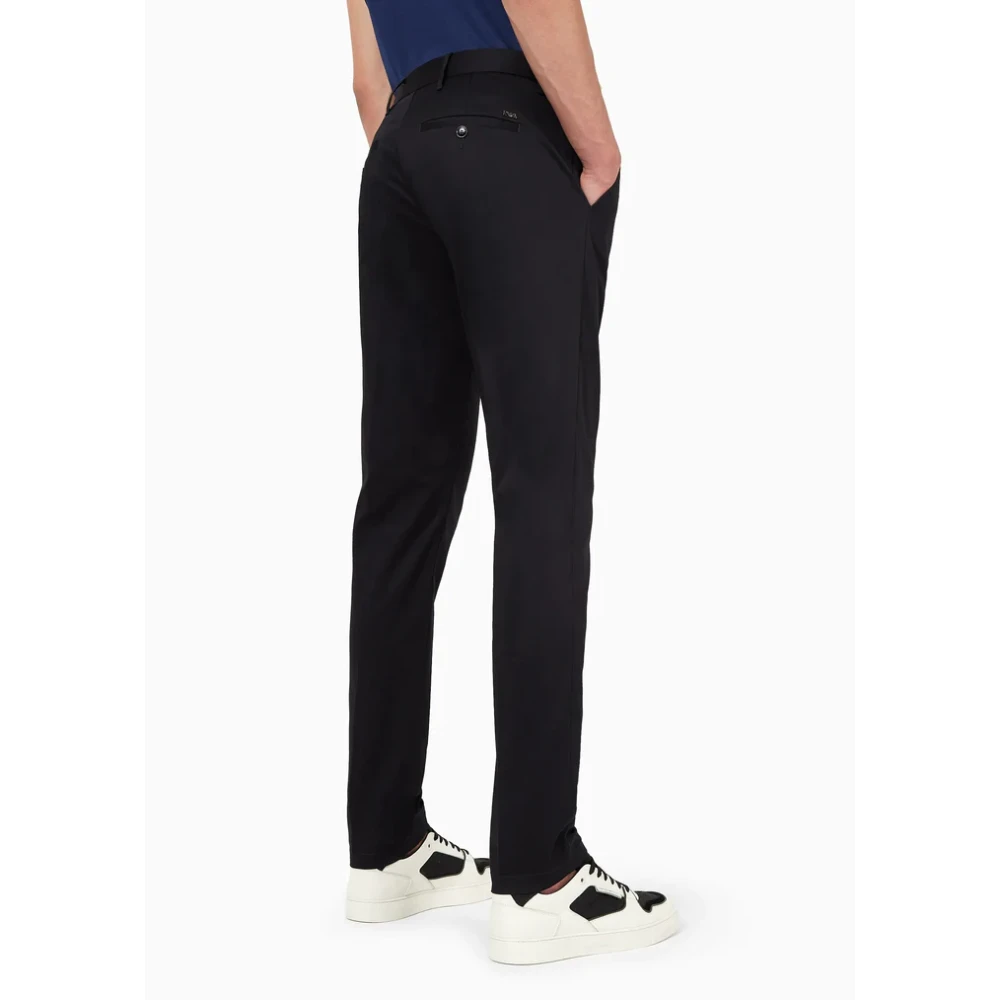 Emporio Armani Blauwe Stijlvolle Broek Blue Heren