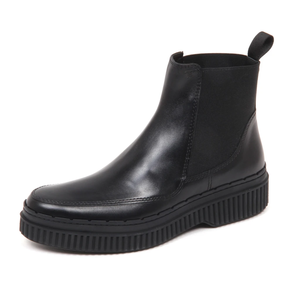 Tod's Women's Black Chelsea Boots, 3 Uk, Beatles Ankle Boot Elastic Sole