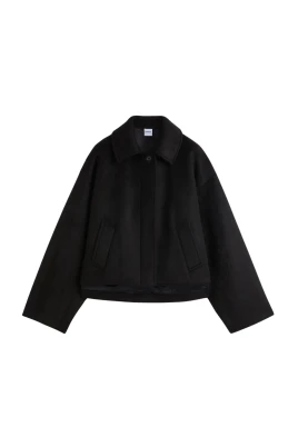 Faux Fur Jersey Jacka