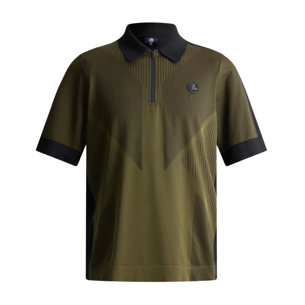 Fusalp Men's Green Livo Short-Sleeve Polo Shirt