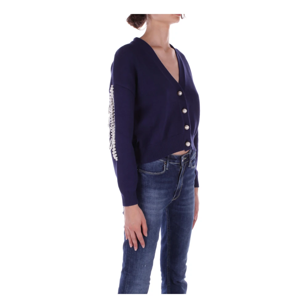 Liu Jo Blauwe Vest met Kralen Details Blue Dames