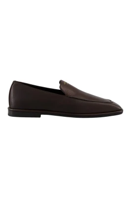 Brun Hammered Loafers