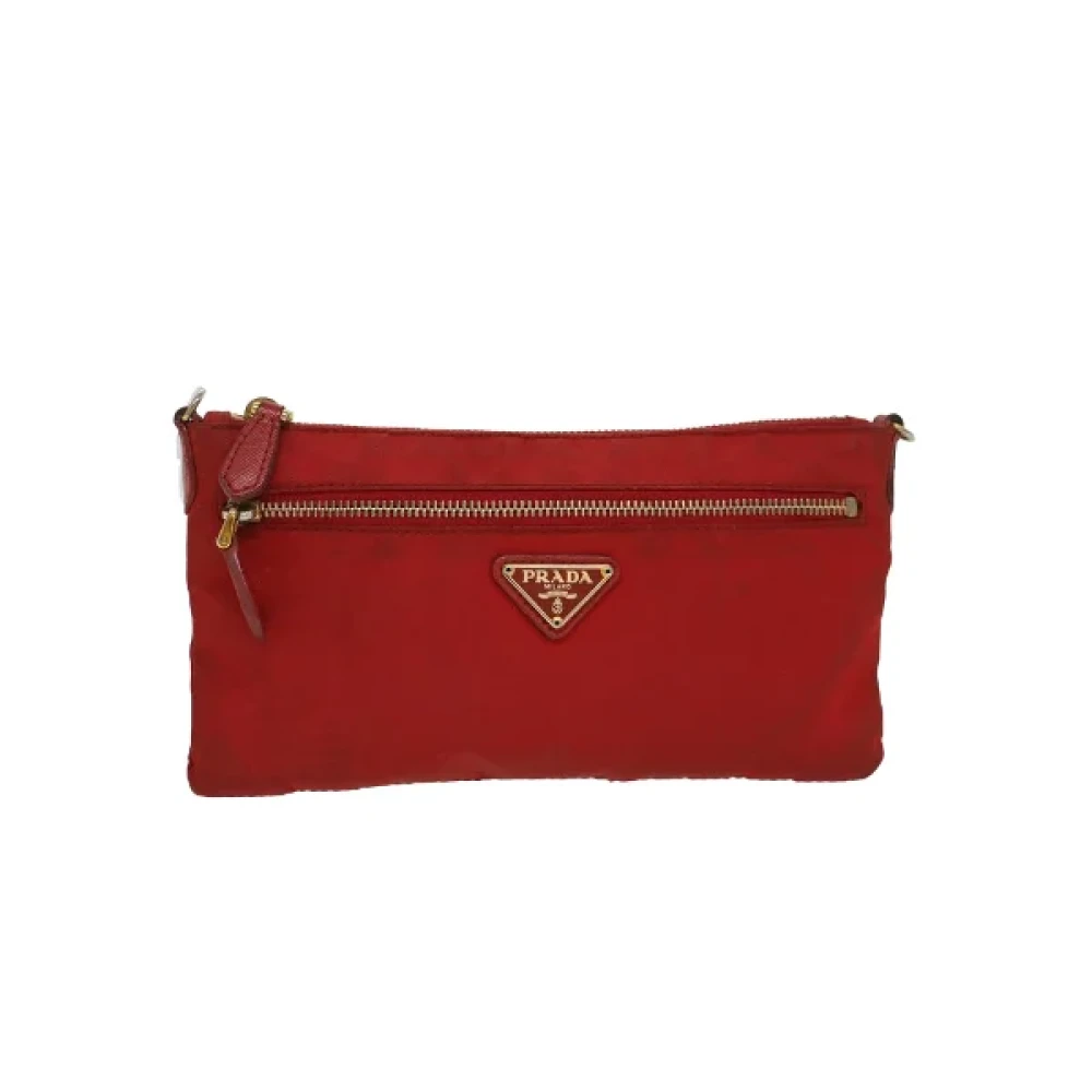 Prada Vintage Pre-owned Nylon prada-bags Red Dames