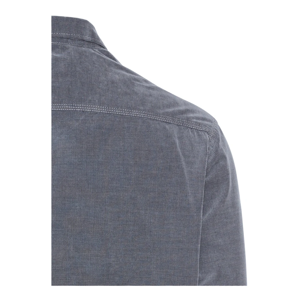 camel active Corduroy Regular Fit Overhemd met Lange Mouwen Blue Heren