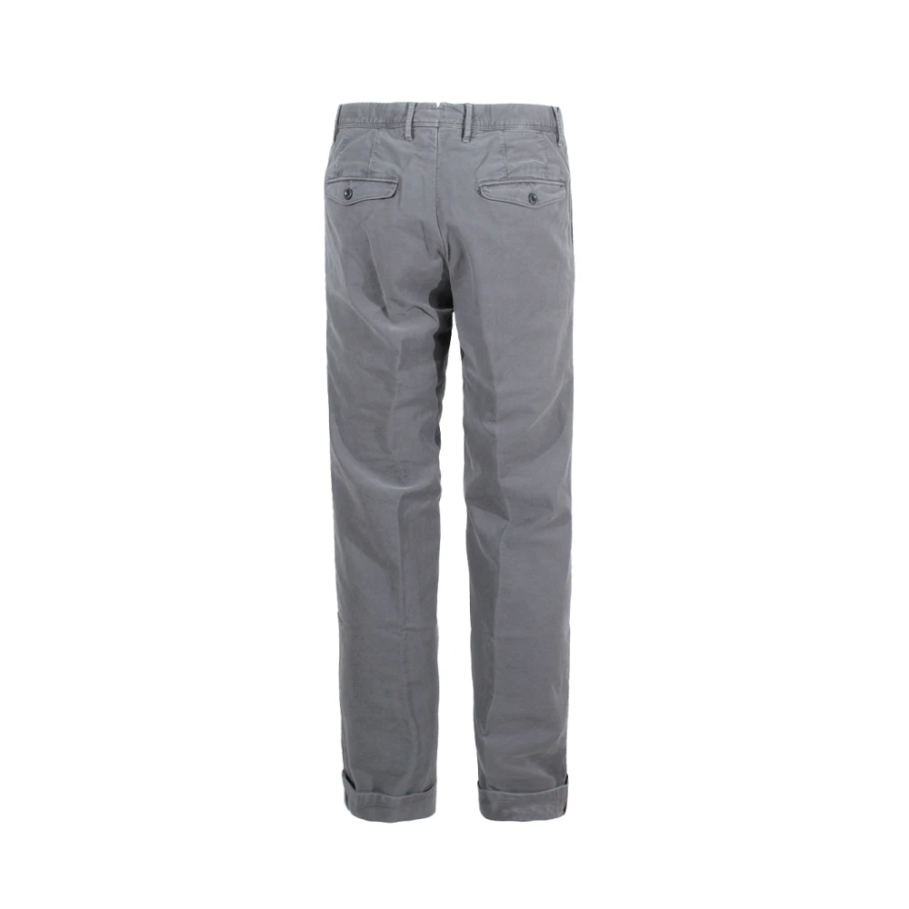 Incotex Grijze Katoenen Broek met Zakken Gray Heren