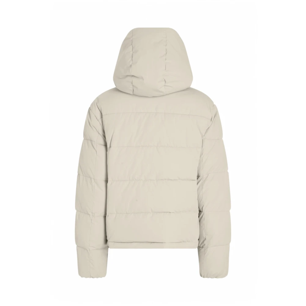 Calvin Klein Jeans Beige Coltrui Zip-Up Jack met Capuchon Beige Dames