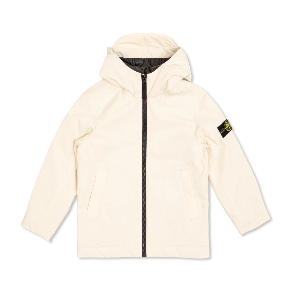 Stone Island Beige Light Jackets, Unisex, 6 Y, Hooded Jacket