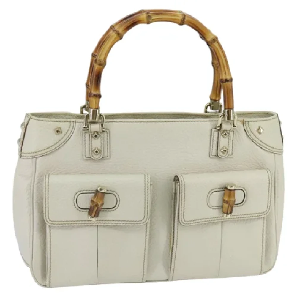 Gucci Vintage Pre-owned Leather handbags White Dames