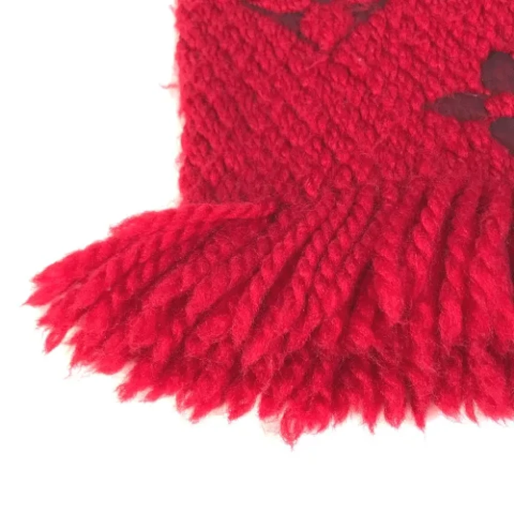 Louis Vuitton Vintage Pre-owned Silk scarves Red Dames
