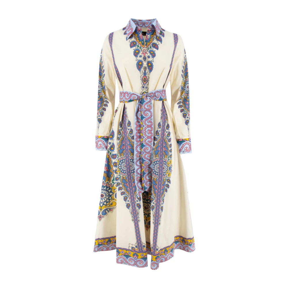 ETRO Paisley Medallion Katoenen Chemisier Jurk Multicolor Dames