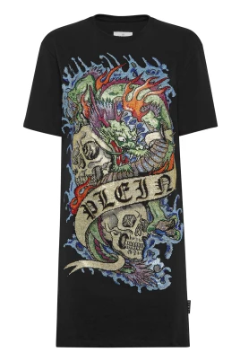 T-Shirt Klänning Kort Tattoo