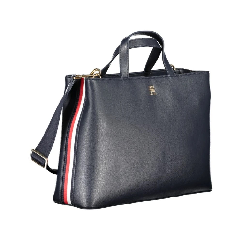 Tommy Hilfiger Blauwe Polyester Handtas met Verstelbare Band Blue Dames