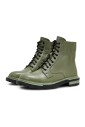 bottes-de-combat-en-cuir-classiques-vert-fonce