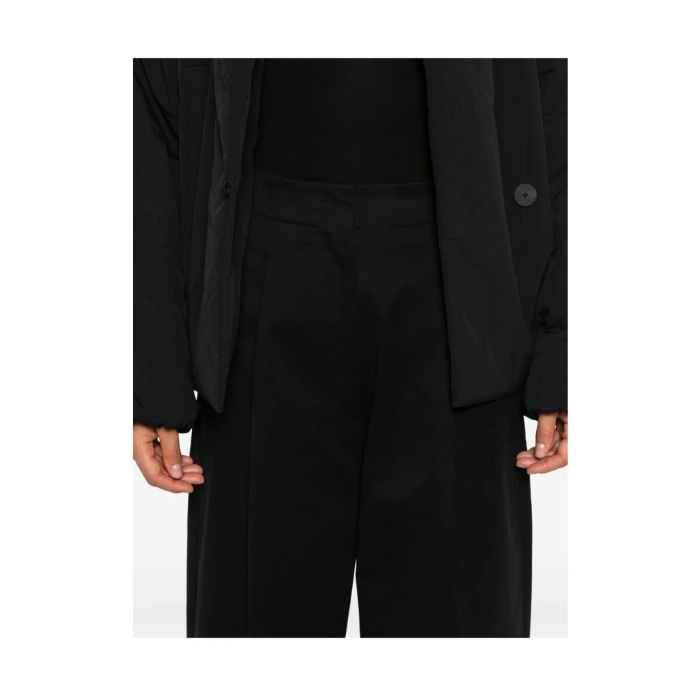 Studio Nicholson Zwarte Wijde Korte Broek Black Dames