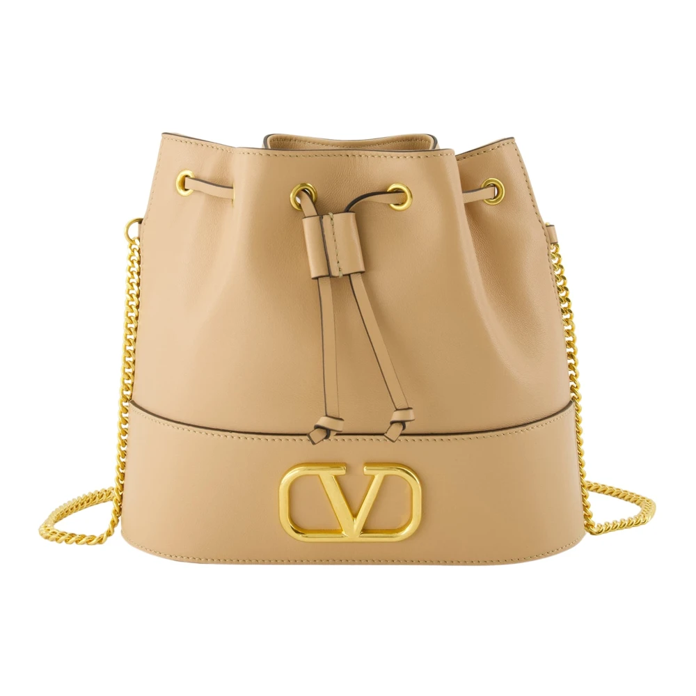 Valentino Garavani Women's Beige Mini Vlogo Signature Bucket Bag