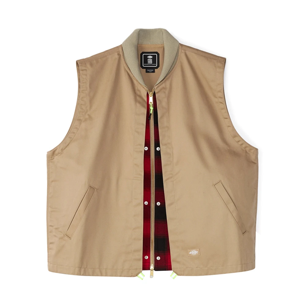 Dickies Beige Eisenhower Vest met knopen en rits Beige Heren