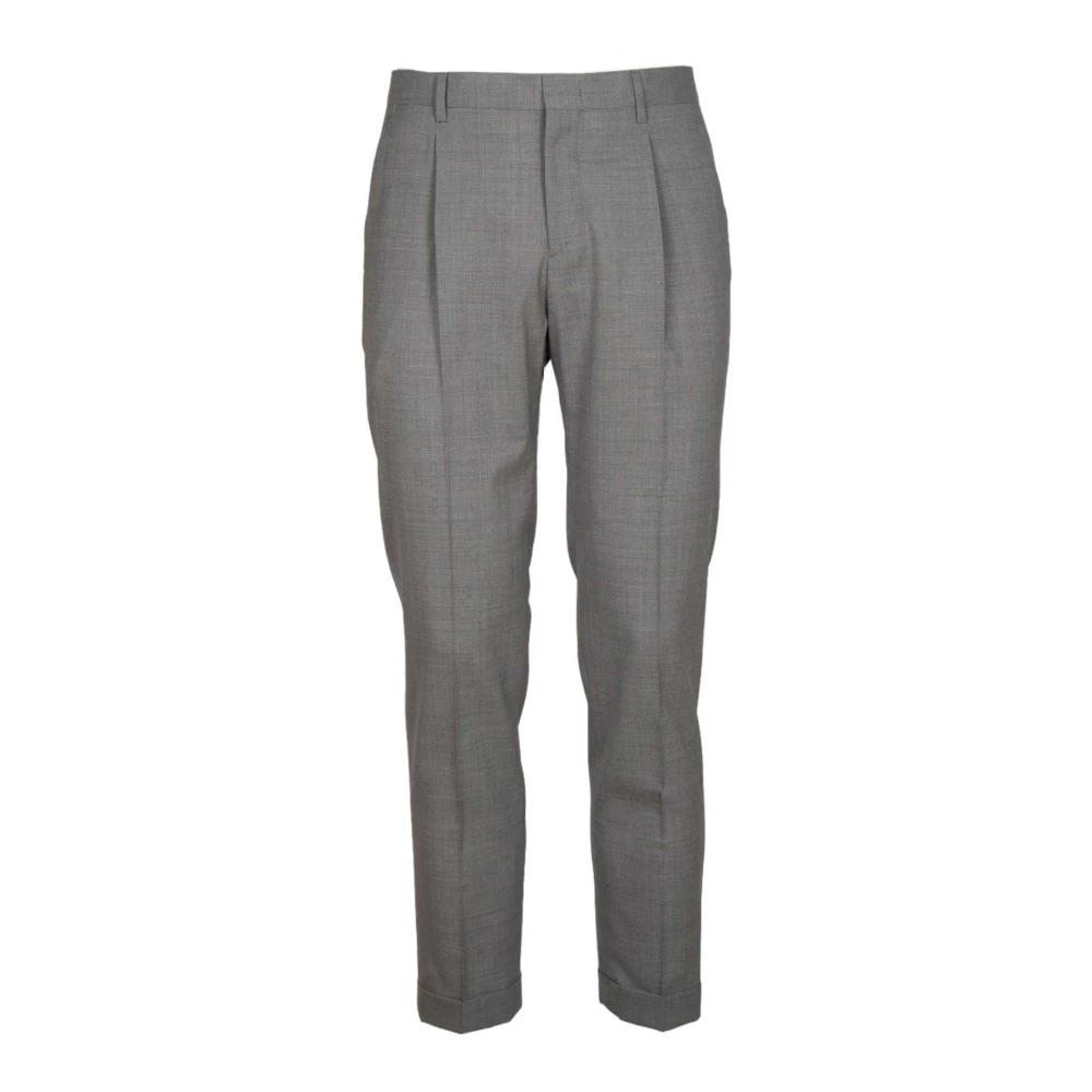 Briglia Men's Gray Slim-Fit Trousers, 2XL, Light Grey Tiberio Trousers