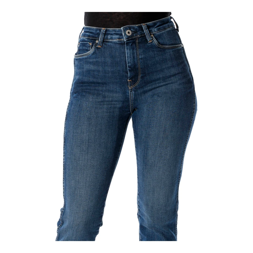 Pepe Jeans High Waist Slim Fit Crop Jeans Blue Dames