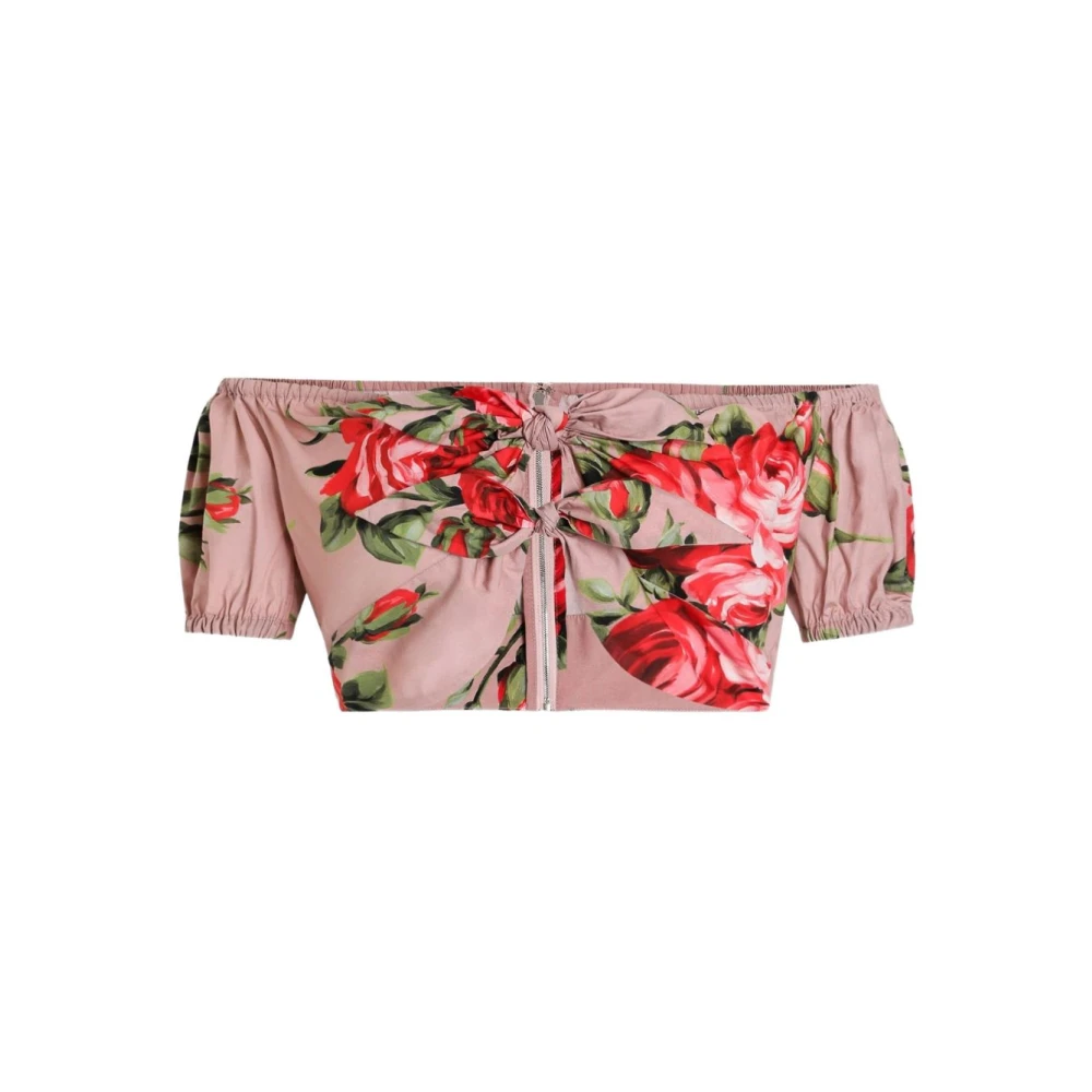 Dolce & Gabbana Donna Multicolor - Top Corto In Cotone - Tops - E - M
