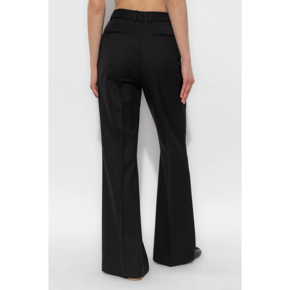 Officine Générale Wollen broek met vouw Black Dames