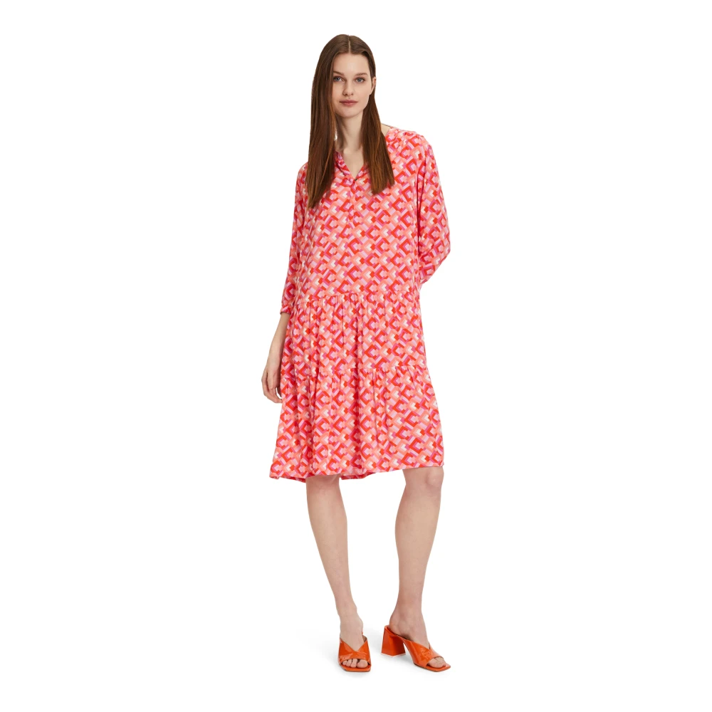 Betty Barclay Bloemen 3 4 Mouw Jurk Pink Dames