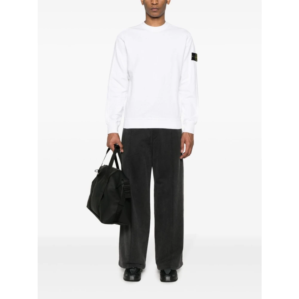 Stone Island Witte Sweatshirt Ss24 Herenmode White Heren